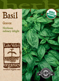 Organic Basil Sweet Genovese Heirloom