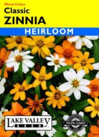 Zinnia Classic Mixed Colors Heirloom