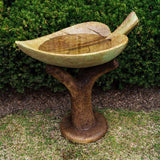 Henri Large Leaf Birdbath