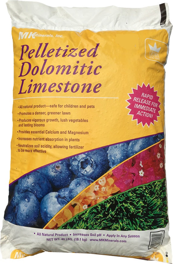 high calcium plant fertilizer MK Pelletized Dolomite High Calcium Limestone 40 lb