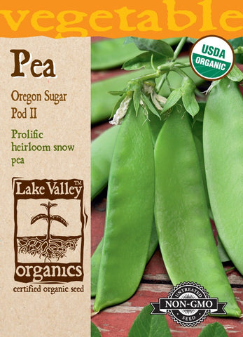 Organic Pea Oregon Sugar Pod II (Bush) Heirloom