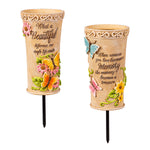 Evergreen_ Memorial Garden Vase/Stake
