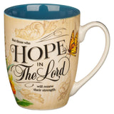 Mug Set 4pc Hope, Trust, Faith, Love Floral