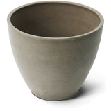 Beige ceramic pot on a white background