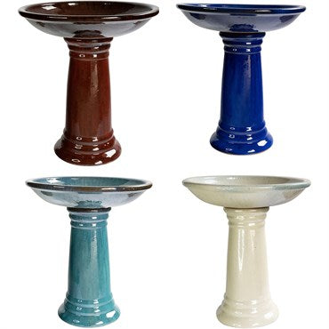Sun Ceramica_Glazed Birdbath
