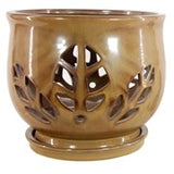 MCD_ 9.5in Tulip Leaf Orchid Pot