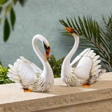 Evergreen_ Metal Swan Statues
