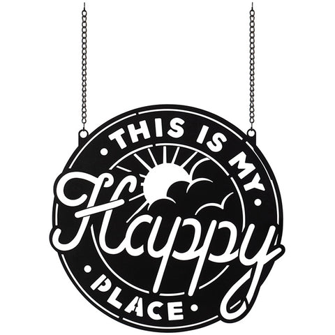 Carson_ Metal Garden Flag/ Door Hanger "Happy Place"