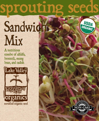 Organic Sprouts Sandwich Mix (Alfalfa, Broccoli, Mung, RA)