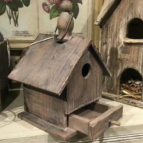 PHC Rustic Birdhouse with Drawer
