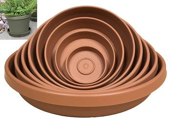 20 plant saucer Bloem Terra Plant Saucer Tray Bloem Color: Terra Cotta, Size: 13" W x 13" D`