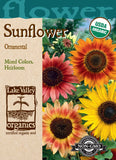 Organic Sunflower Ornamental Dwarf Mixed Colors