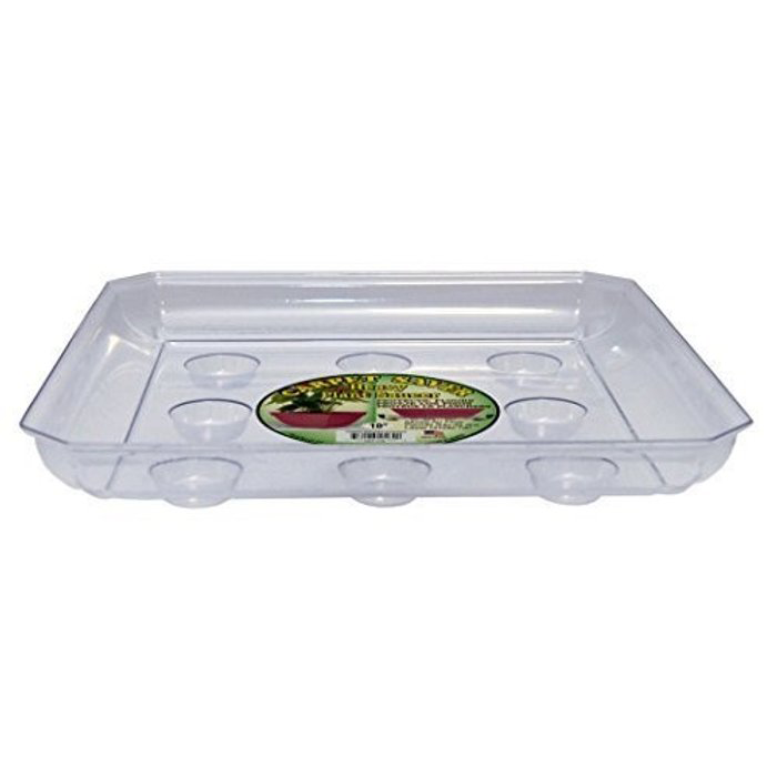 square clear plastic plant saucers Curtis Wagner Clear Carpet Saver Heavy Duty Square Plant Saucer