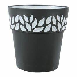 dromsk plant pot 5.9-Inch Anthracite Deroma Leaf Planter