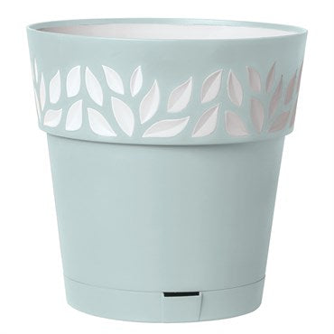 dromsk plant pot Deroma 7.9" Leaf Pot Premium Plastic Sky Blue
