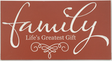 Wall Art Rectangle Family Life's Greatest Gift