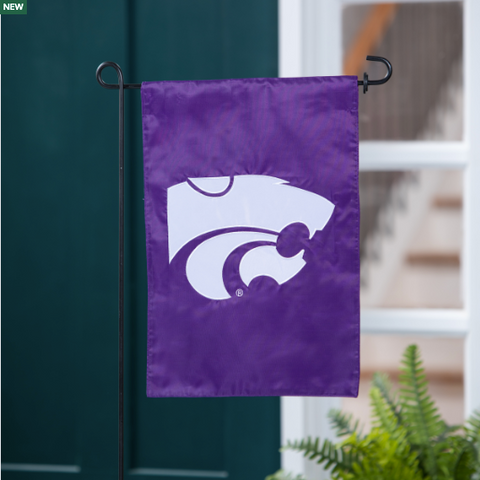 Evergreen_ Kansas State University Applique Garden Flag