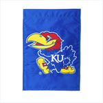 Evergreen_ University of Kansas Jayhawks Garden Flag