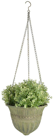 ESD_Aged Metal Hanging Basket_Green