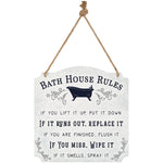 Carson_ 'Bath House Rules' Metal Sign