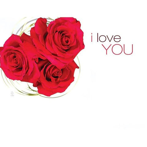 B&B Enclosed Card I Love You -Red Roses