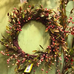 Season Flower Wreath with Leaves and Berries