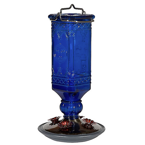 Perky Pet_ Antique Blue Bottle Feeder