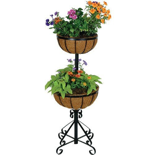 Glamos Wire 36 in. Black Heavy Duty Plant Stand (2-Pack)