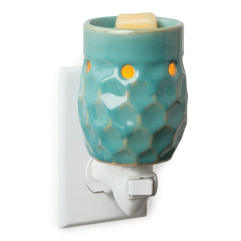 Candle Warmers Pluggable Fragrance Warmer, Honeycomb Turquoise