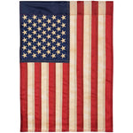 Carson_ Double Applique Garden Flag "Tea-Stained American Flag"