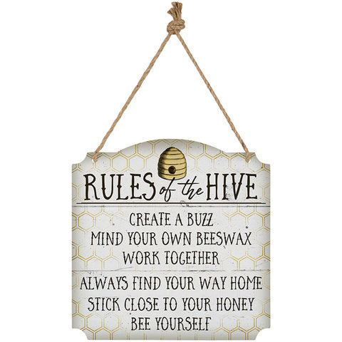 Carson_ 'Rules of the Hive' Metal Sign