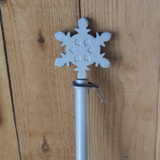Carson_ FlagTrends™ White Wood Snowflake Pole